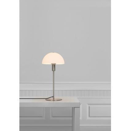 Nordlux - Lámpara de mesa ELLEN 1xE14/40W/230V cromo mate/blanco