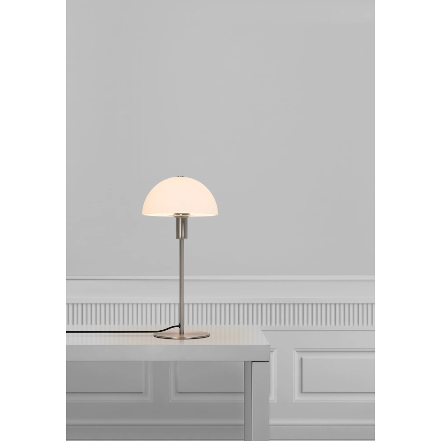 Nordlux - Lámpara de mesa ELLEN 1xE14/40W/230V cromo mate/blanco
