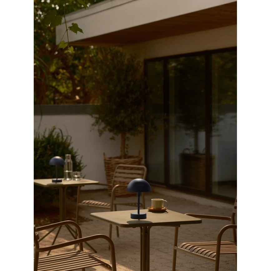 Nordlux - Lámpara de mesa exterior táctil, recargable y regulable ELLEN LED/2,8W/3,7V 2200 mAh IP44 azul