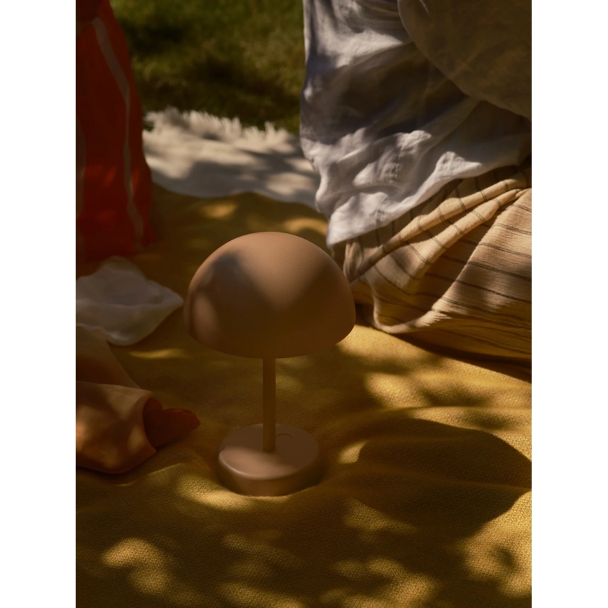 Nordlux - Lámpara de mesa exterior recargable y regulable ELLEN LED/2,8W/3,7V IP44 2200 mAh marrón