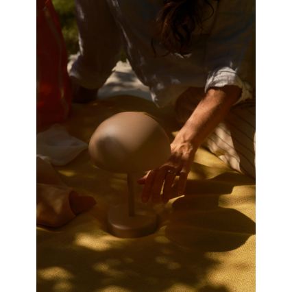 Nordlux - Lámpara de mesa exterior recargable y regulable ELLEN LED/2,8W/3,7V IP44 2200 mAh marrón