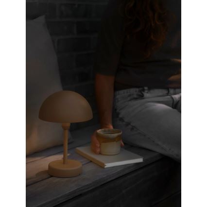 Nordlux - Lámpara de mesa exterior recargable y regulable ELLEN LED/2,8W/3,7V IP44 2200 mAh marrón