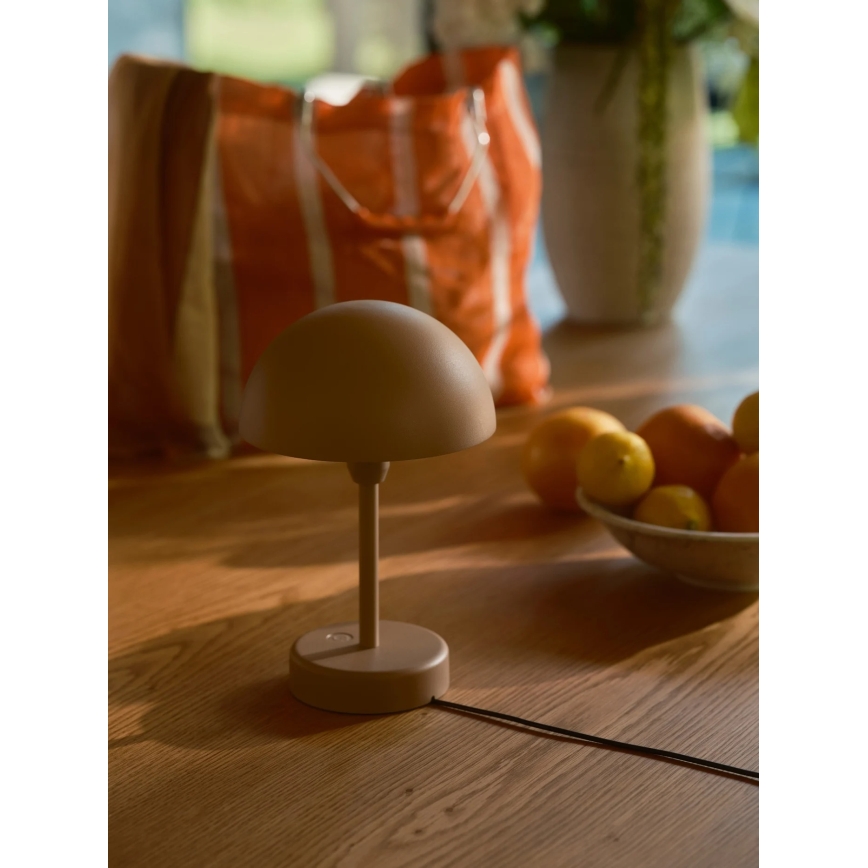 Nordlux - Lámpara de mesa LED recargable y regulable para exterior ELLEN ELLEN LED/2,8W/3,7V 2200 mAh IP44 marrón