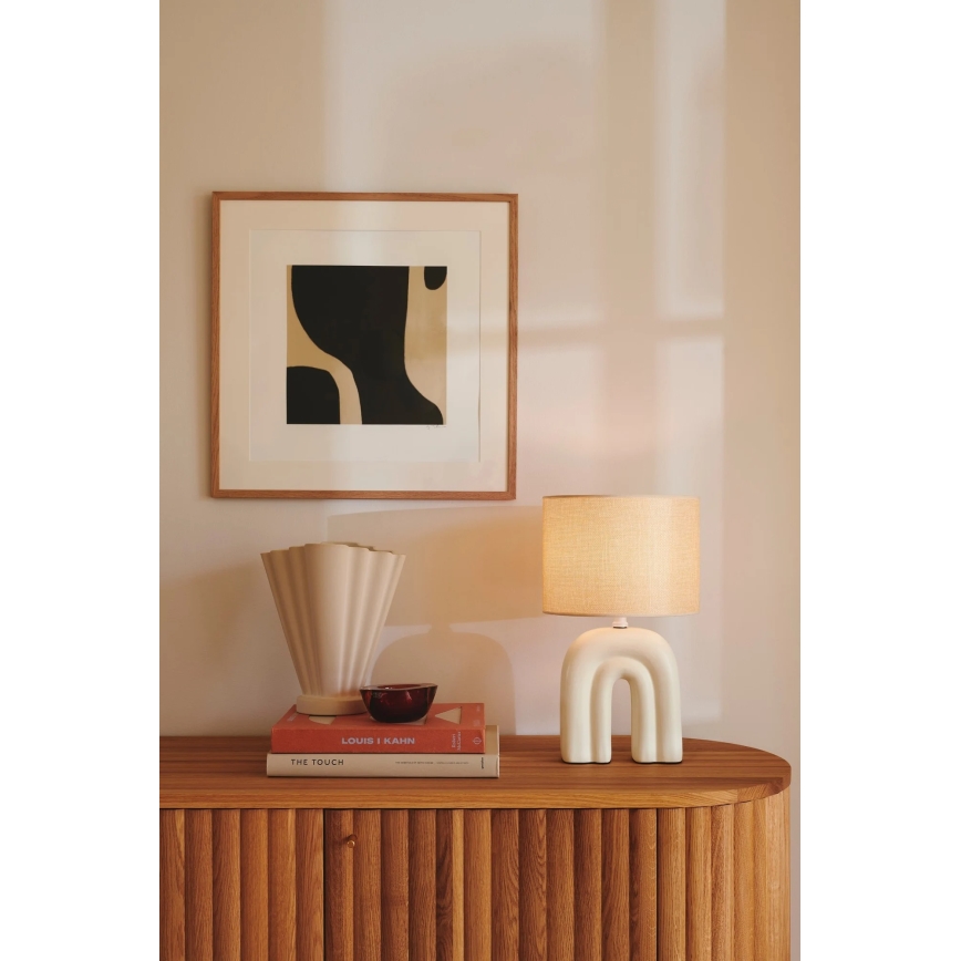 Nordlux - Lámpara de mesa HAZE 1xE27/40W/230V beige
