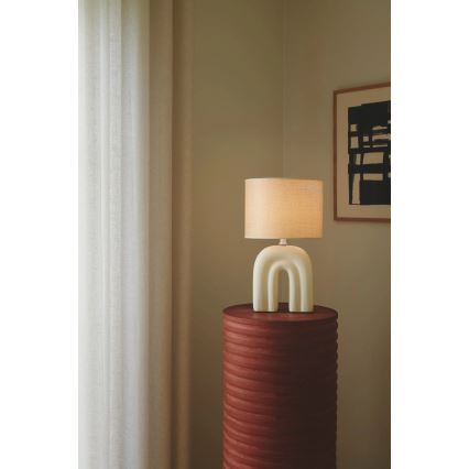 Nordlux - Lámpara de mesa HAZE 1xE27/40W/230V beige