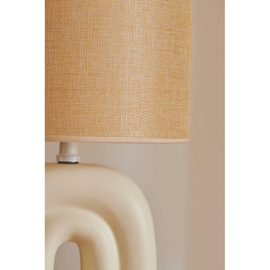 Nordlux - Lámpara de mesa HAZE 1xE27/40W/230V beige