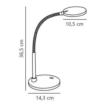 Nordlux - Lámpara de mesa LED DOVE LED/4,5W/230V