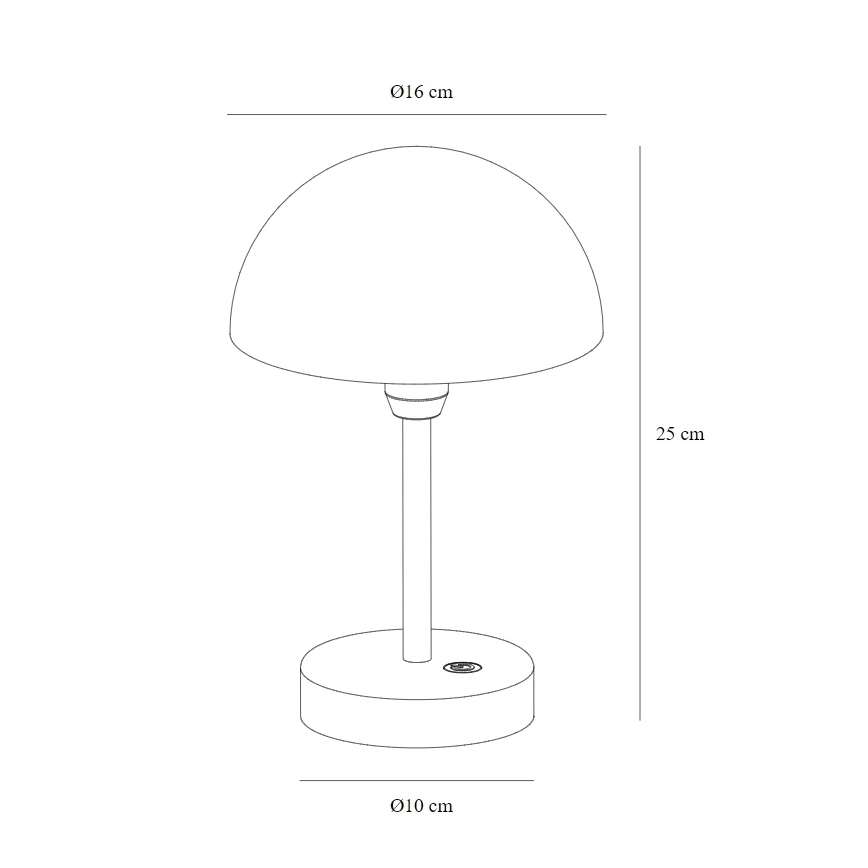 Nordlux - Lámpara de mesa LED regulable y recargable para exterior ELLEN ELLEN LED/2,8W/3,7V 2200 mAh IP44 beige