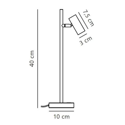 Nordlux - Lámpara de mesa LED regulable OMARI LED/3,2W/230V negro