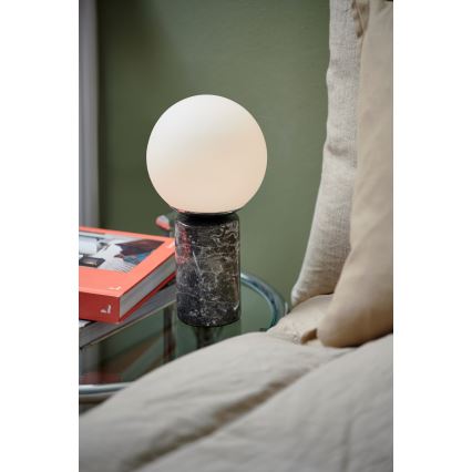 Nordlux - Lámpara de mesa LILLY 1xE14/25W/230V Mármol/gris