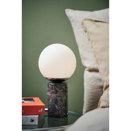 Nordlux - Lámpara de mesa LILLY 1xE14/25W/230V Mármol/gris