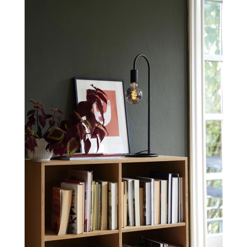 Nordlux - Lámpara de mesa PACO 1xE27/25W/230V negra