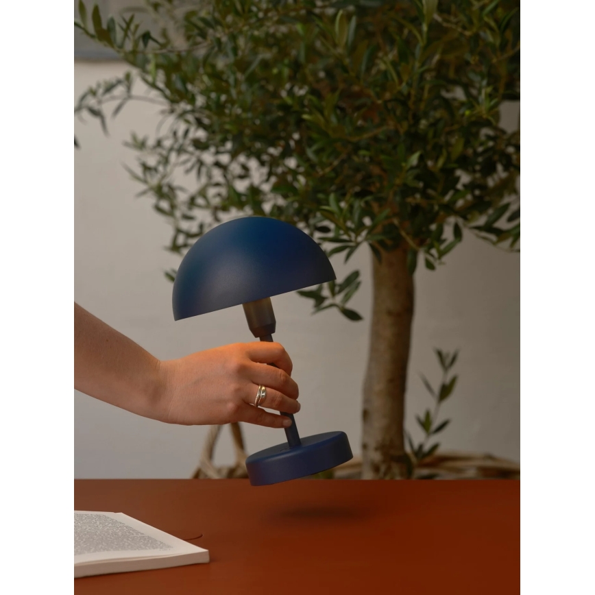 Nordlux - Lámpara de mesa para exterior LED táctil, recargable y regulable ELLEN LED/2,8W/3,7V IP44 azul