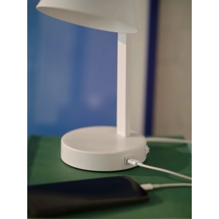 Nordlux - Lámpara de mesa WILMER 1xE14/40W/230V blanca