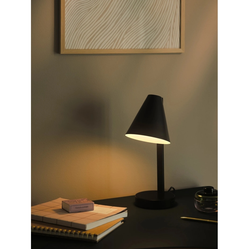 Nordlux - Lámpara de mesa WILMER 1xE14/40W/230V negra