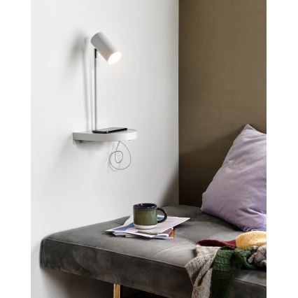 Nordlux - Lámpara de pared con repisa CODY 1xGU10/15W/230V blanca