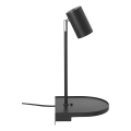 Nordlux - Lámpara de pared con repisa CODY 1xGU10/15W/230V negra