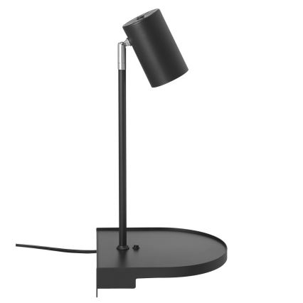 Nordlux - Lámpara de pared con repisa CODY 1xGU10/15W/230V negra