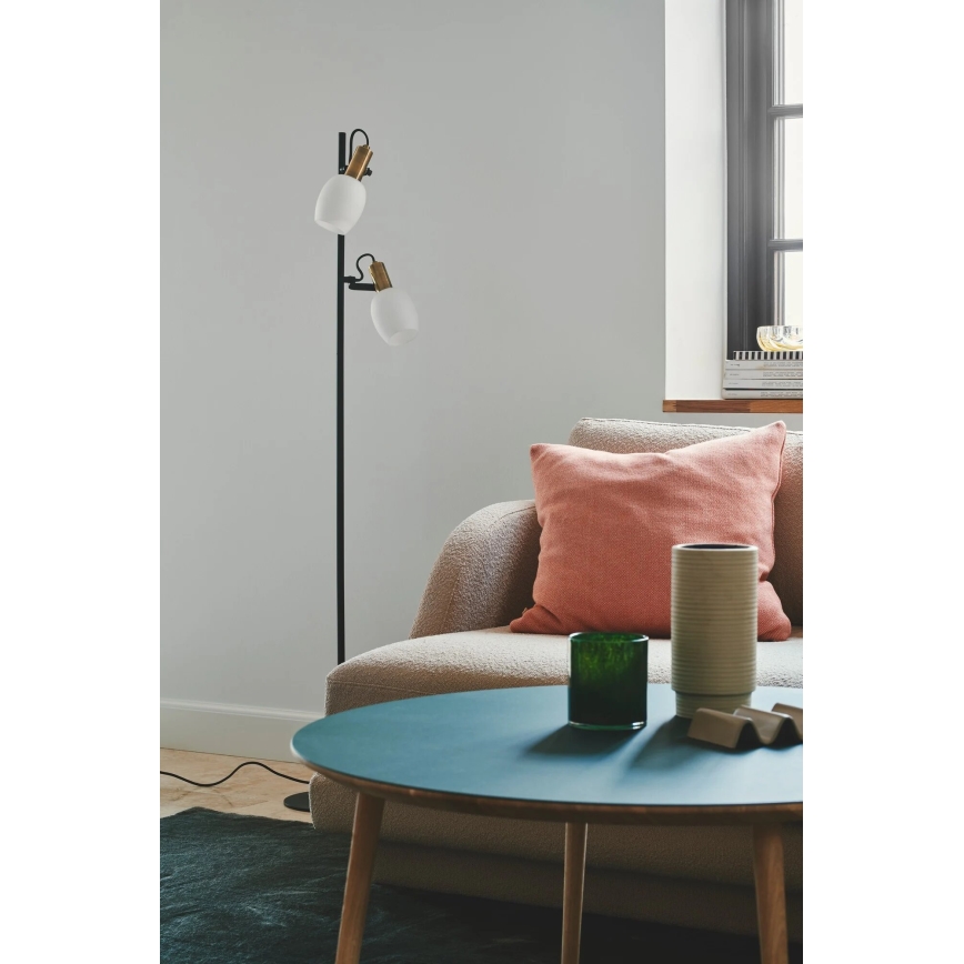 Nordlux - Lámpara de pie ARILD 2xE14/40W/230V negro