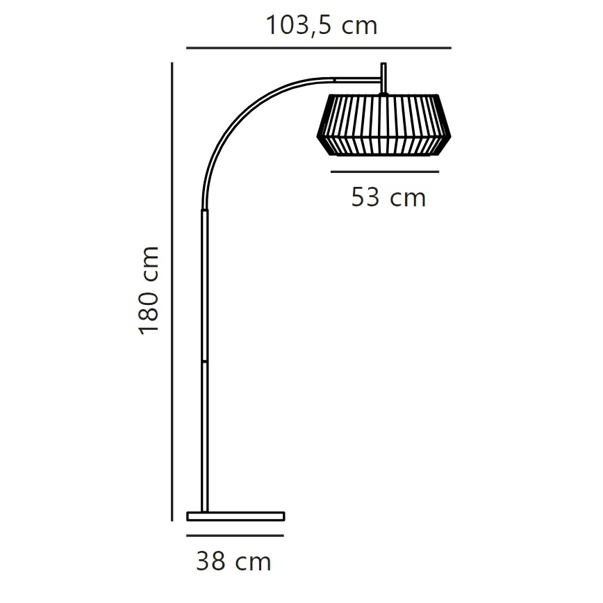 Nordlux - Lámpara de pie DICTE 1xE27/60W/230V negro/beige