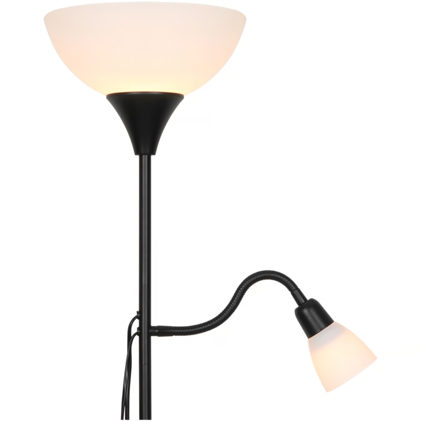 Nordlux - Lámpara de pie LAURIA 1xE27/40W/230V + 1xE14/15W negro