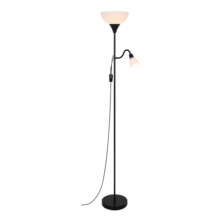 Nordlux - Lámpara de pie LAURIA 1xE27/40W/230V + 1xE14/15W negro