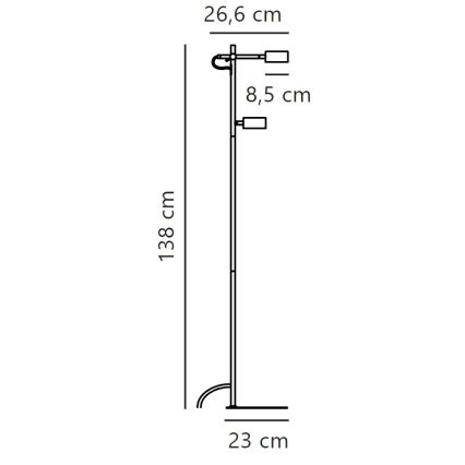 Nordlux - Lámpara de pie LED regulable CLYDE 2xLED/4W/230V