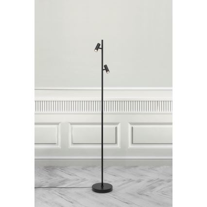 Nordlux - Lámpara de pie táctil LED regulable OMARI 2xLED/3,2W/230V negro