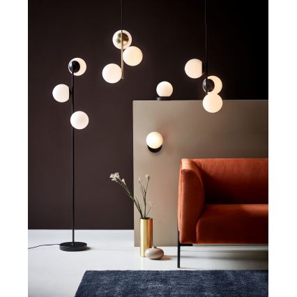Nordlux - Lámpara de pie LILLY 3xE14/25W/230V negro