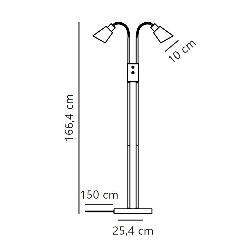 Nordlux - Lámpara de pie MOLLI 2xE14/25W/230V