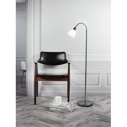 Nordlux - Lámpara de pie RAY 1xE14/25W/230V en cromo brillante