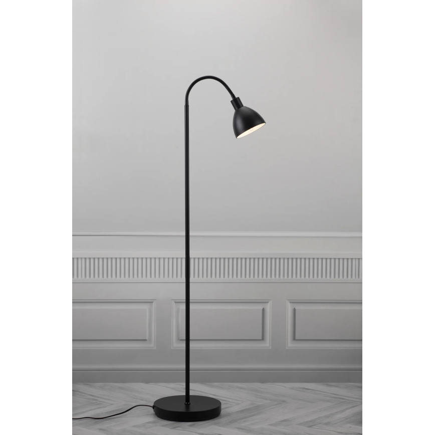 Nordlux - Lámpara de pie RAY 1xE14/25W/230V negra 153,5 cm