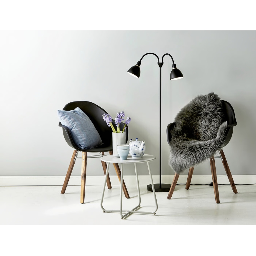 Nordlux - Lámpara de pie RAY 2xE14/25W/230V negra