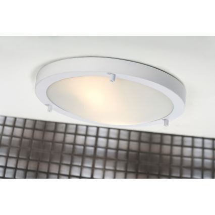 Nordlux - Plafón de techo para baño ANCONA 2xE27/40W/230V IP43 Ø 31,5 cm blanco
