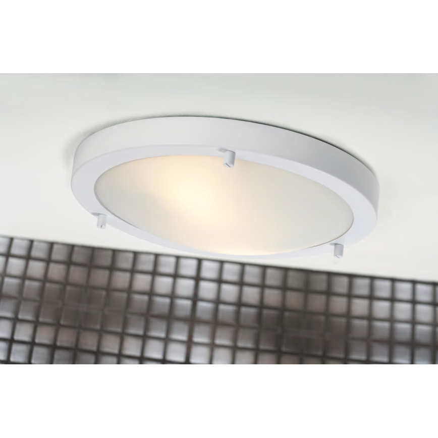 Nordlux - Plafón de techo para baño ANCONA 2xE27/40W/230V IP43 Ø 31,5 cm blanco