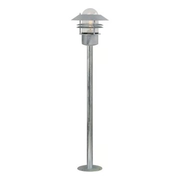 Nordlux - Lámpara exterior BLOKHUS 1x E27/60W/230V IP54 plateada, 92 cm