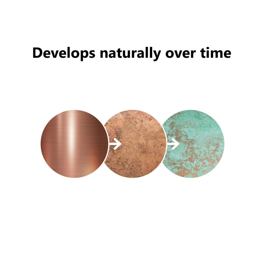 Nordlux - Lámpara exterior BLOKHUS 1xE27/60W/230V IP54, acabado en cobre