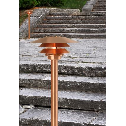 Nordlux - Lámpara exterior VENO 1xE27/60W/230V IP54 acabado en cobre