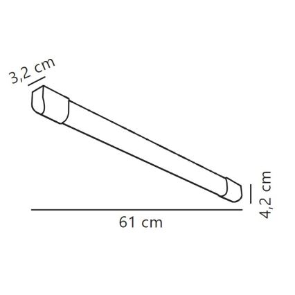 Nordlux - Lámpara fluorescente LED ARLINGTON LED/10W/230V 61 cm