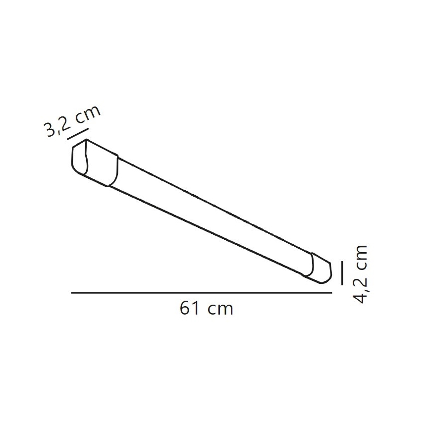 Nordlux - Lámpara fluorescente LED ARLINGTON LED/10W/230V 61 cm