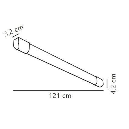 Nordlux - Lámpara fluorescente LED ARLINGTON LED/18W/230V 121 cm