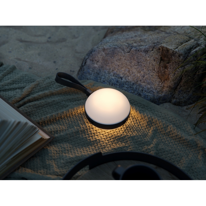 Nordlux - Lámpara LED portátil para exterior regulable BRING TO-GO LED/1W/3,7V IP54 1500 mAh negro