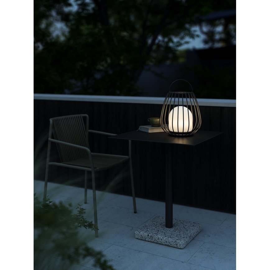 Nordlux - Lámpara LED portátil para exterior regulable JIM TO-GO LED/3W/3,7V IP54 5000 mAh negro
