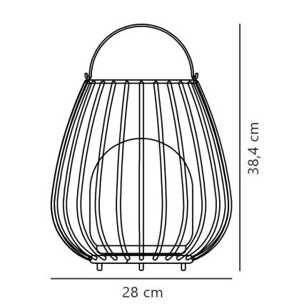 Nordlux - Lámpara portátil exterior LED regulable JIM TO-GO LED/3W/3,7V IP54 5000 mAh negra
