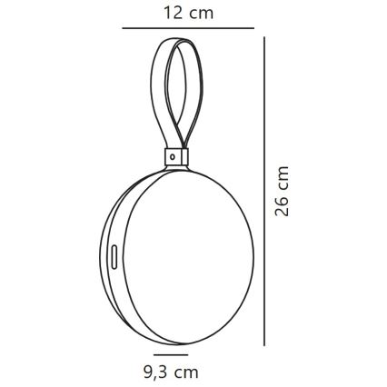 Nordlux - Lámpara recargable portátil LED LED/1W/3,7V IP54 1500 mAh amarillo