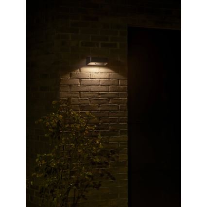 Nordlux - Luminaria solar LED con sensor MARCELLIO LED/5W/5V IP54 2200 mAh negra