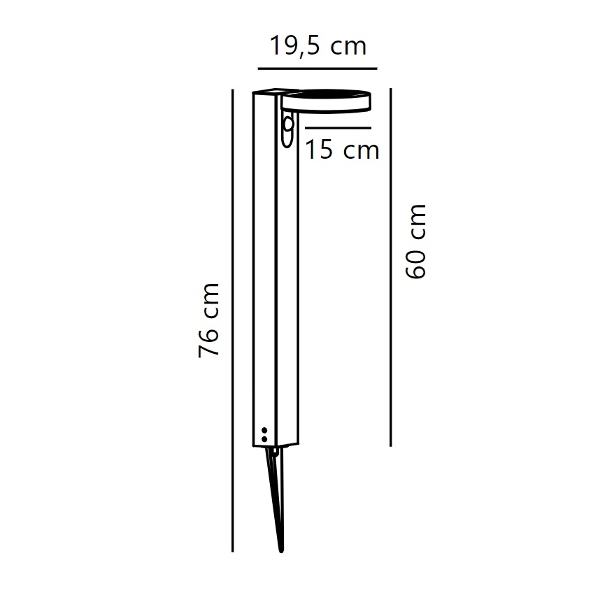 Nordlux - Lámpara solar LED con sensor RICA LED/5W/3,7V 2200 mAh IP44