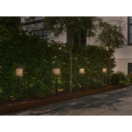 Nordlux - Lámpara solar LED COUPAR LED/3,2W/5V 3000K IP44 negra 1800 mAh