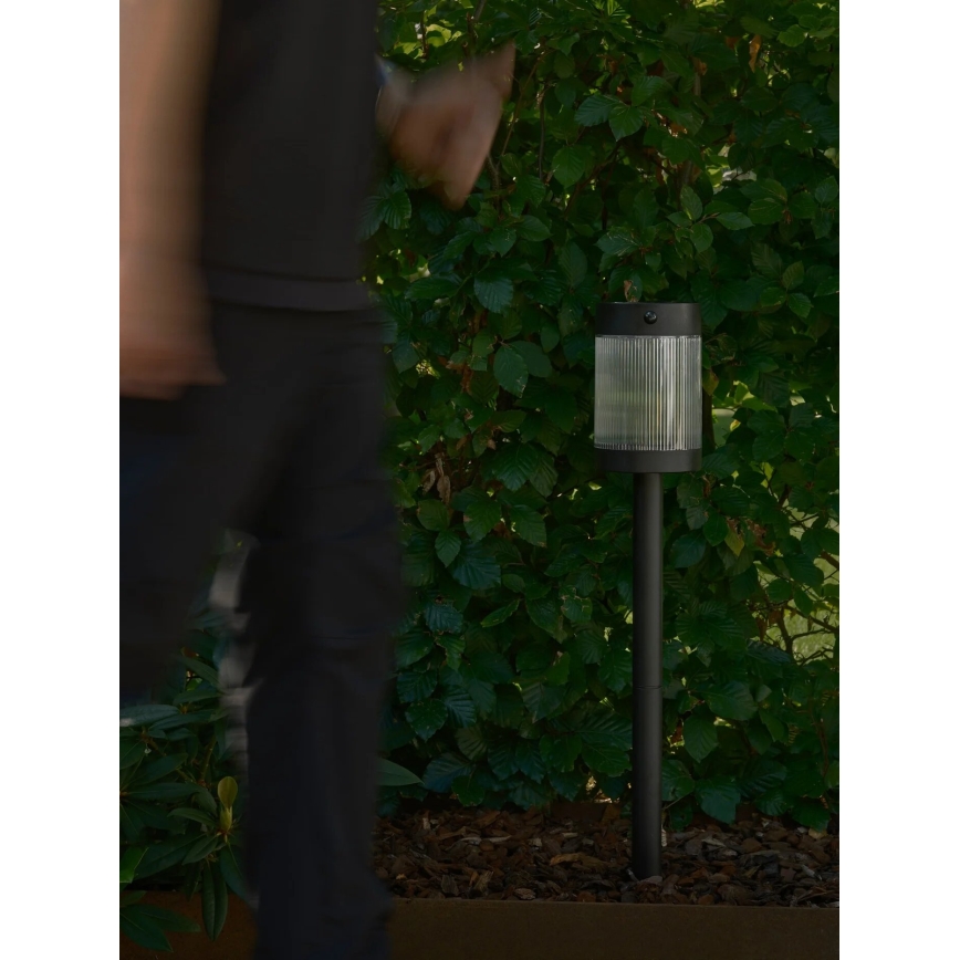 Nordlux - Lámpara solar LED COUPAR LED/3,2W/5V 3000K IP44 negra 1800 mAh