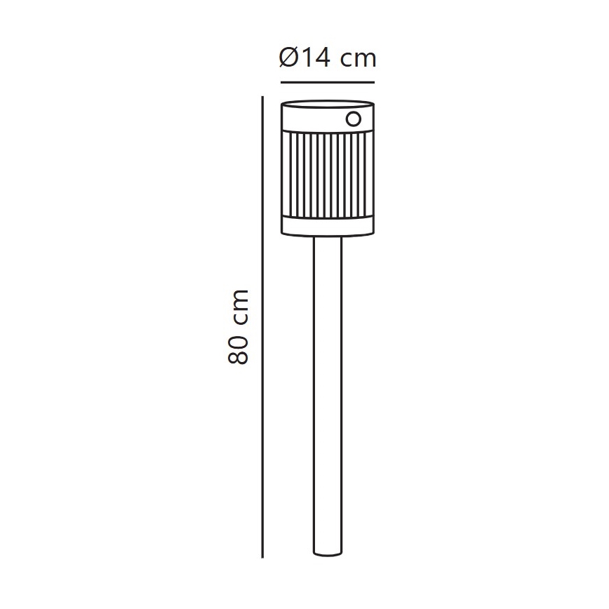 Nordlux - Lámpara solar LED COUPAR LED/3,2W/5V 3000K IP44 negra 1800 mAh